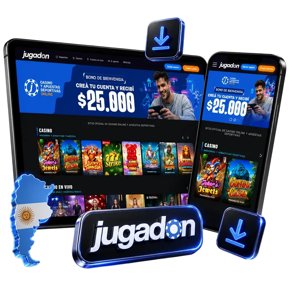 App de Jugadon para Android: descargá el APK gratis y accedé a apuestas deportivas y casino desde tu celular.