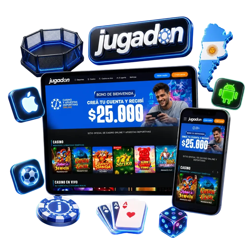 Apuestas de MMA en la app de Jugadon para Android e iOS con cuotas en vivo y seguimiento de rounds de UFC