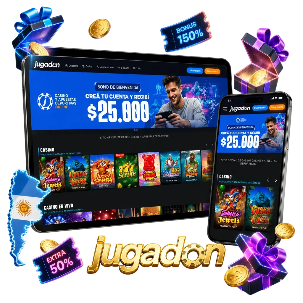 Bono de bienvenida para apuestas de tenis en Jugadon: duplicá tu depósito inicial y apostá en Grand Slams, ATP y WTA.