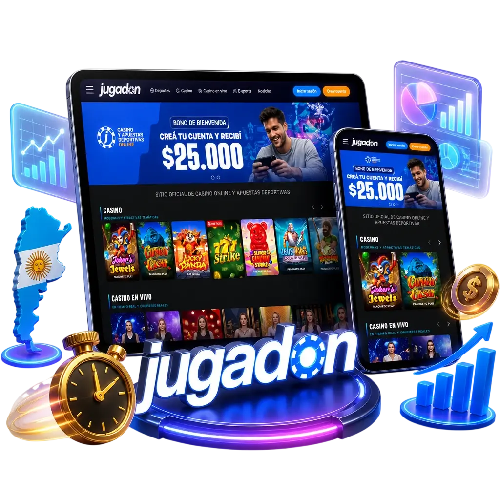 Tabla de métodos, límites y tiempos de depósito disponibles en Jugadon para usuarios de Argentina, sin comisiones propias.