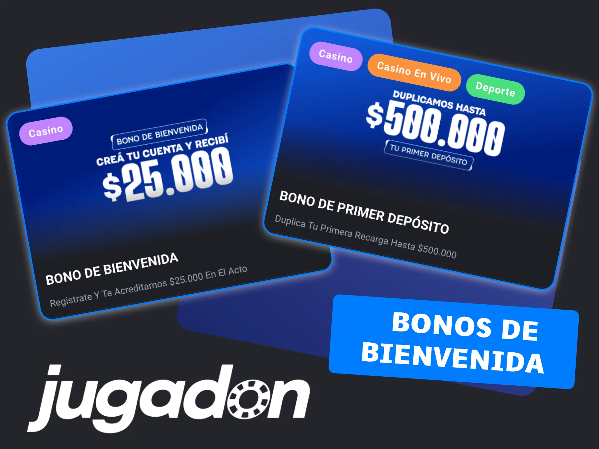 Reclama tu bono de bienvenida en Jugadon, empieza a ganar.